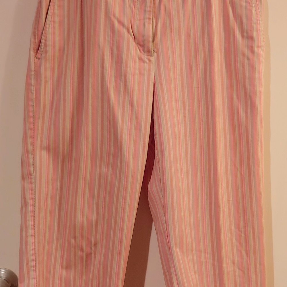 EUC Sigrid Olsen Cropped Striped Pants